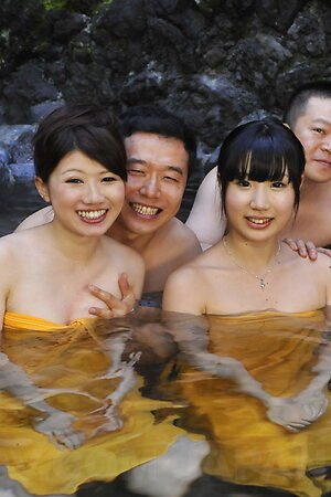 Shiori Ayasa, Nozomi Koizumi, Yuuko Kohinata fuck in the sprigs area